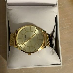 Gold Nine West wrist watch